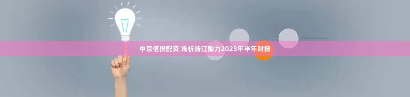 中京信投配资 浅析浙江鼎力2025年半年财报